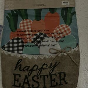 Happy Easter Burlap Garden Flag